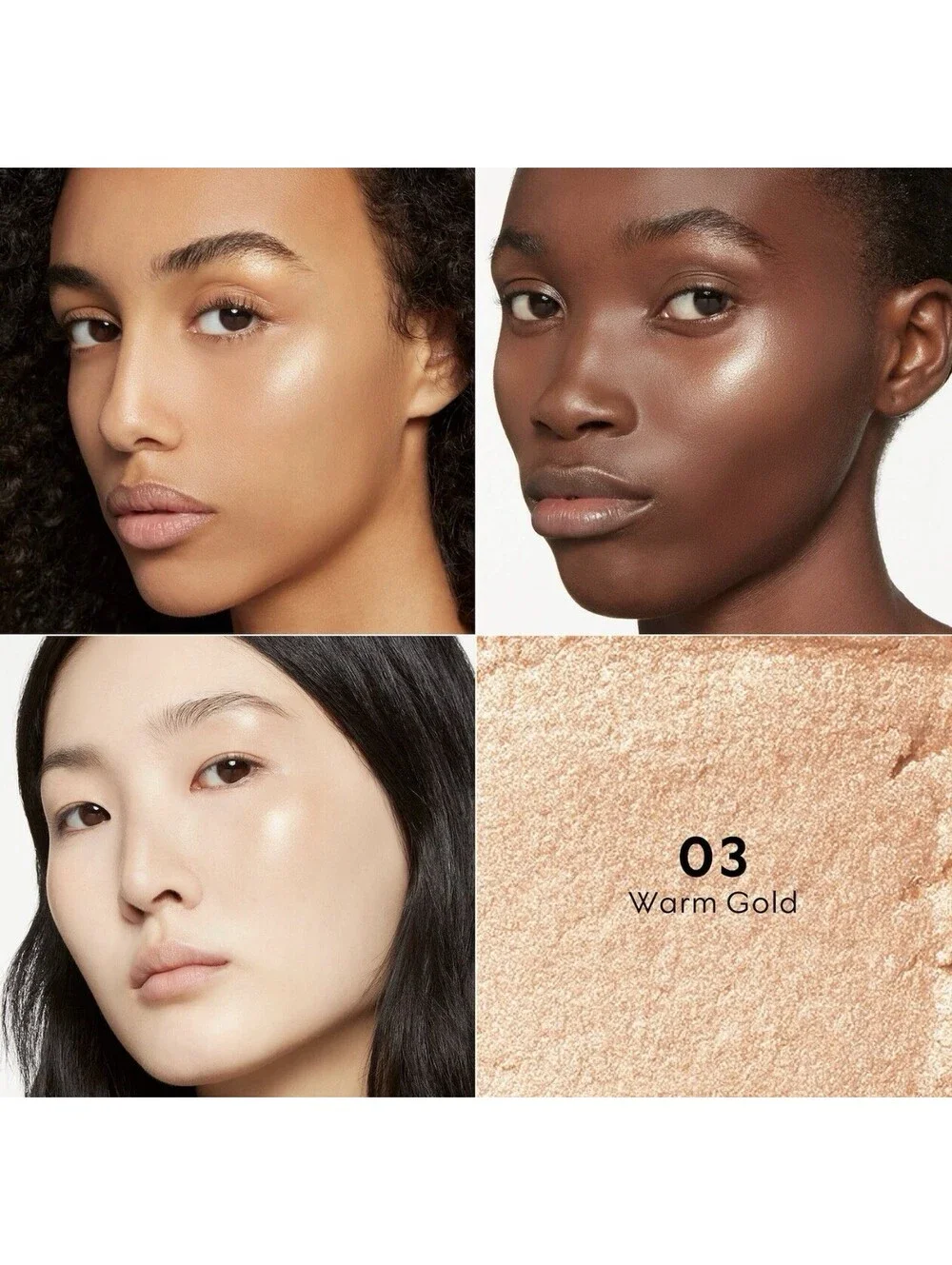 Gucci Glow Highlighter Multi Use Silky Illuminating Powder Warm Gold 03NIB
